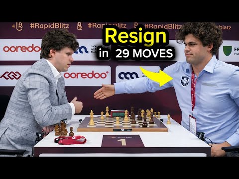 When Magnus Carlsen resigns after 29 MOVES | Artemiev vs. Magnus | FIDE World Rapid & Blitz 2025