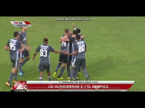 Segunda Liga: UD Oliveirense 2-1 SL Benfica 'B'