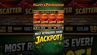 4 SCATTER JACKPOT! MOST RETRIGGERS EVER ON DRAGON LINK #shorts