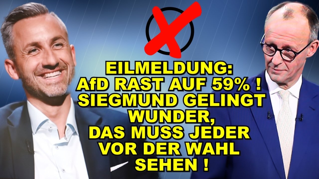 EIL: AfD RAST AUF 59%! Siegmund-Wunder!