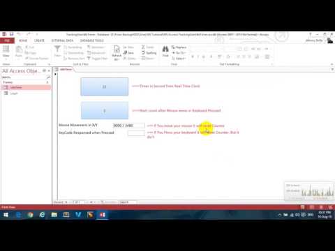 Microsoft Access VBA - How to track Mouse movement, Keyboard Pressed, Idle Time Tracking