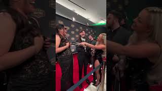 LOL LIV MORGAN, DOMINIK MYSTERIO &amp; RAQUEL RODRIGUEZ HAVING FUN at WWE HOF #wwe #shorts #wrestlemania