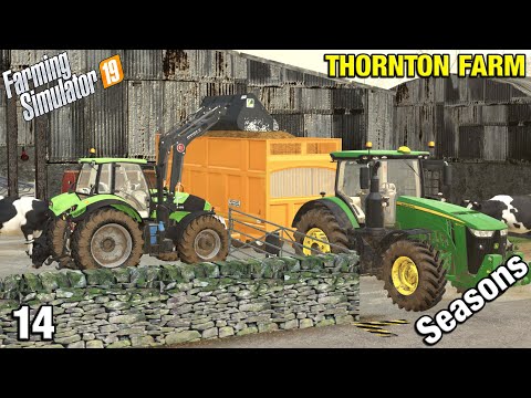 MUCKING OUT THE COWS Thornton Farm Timelapse - FS19 Ep 14