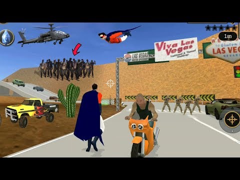 Vegas Crime Simulator (Superhero Fight Zombies on Viva Las Vegas Gates) Hero Fly Airplane on Airport