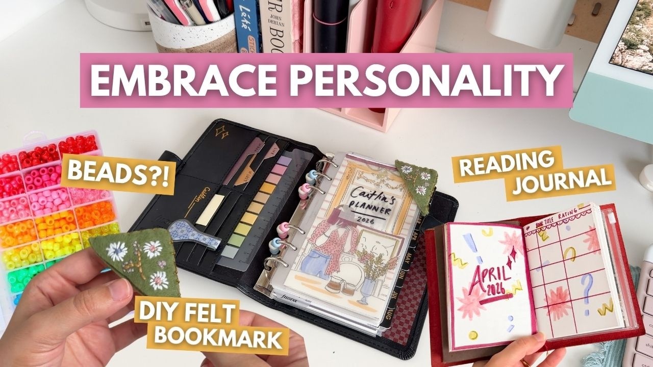 SPRING PLANNER RESET 🌷 (pony beads, DIY bookmark & reading journal setup)