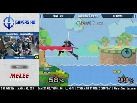 GHQ Weekly [3/19/17] - ME | Vro (Marth) vs. JeffWa (Sheik) - SSBM - Winners Finals
