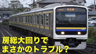 房総209系で大回り乗車したらまさかのトラブル発生‼️