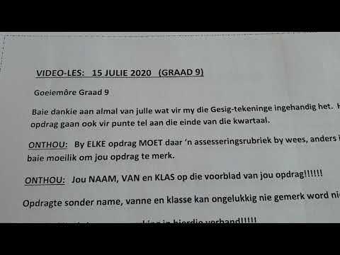 SKEPPENDE KUNSTE GRAAD 9: 15 Julie 2020 - periode 4 (15094)