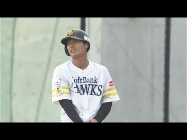 【ファーム】打撃でアピール!! ホークス・渡邉陸 初球を打ってレフトへのタイムリーヒット!! 2022年5月1日 福岡ソフトバンクホークス 対 阪神タイガース