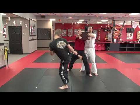 Jump Round Kick Board Break