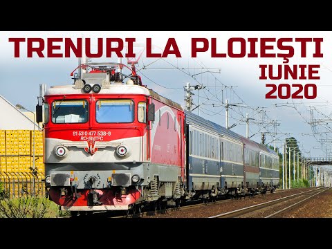 Trenuri la Ploiesti Vest-Trainspotting in Prahova-Bahnverkehr neben Ploiesti