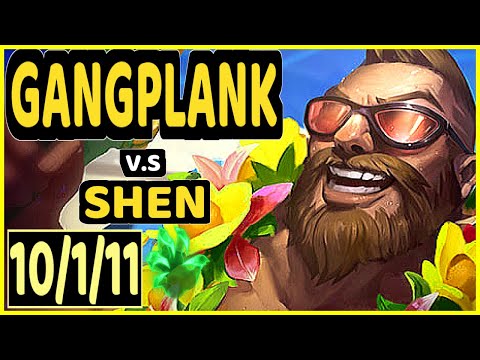 SCARFACE (GANGPLANK) vs SHEN - 10/1/11 KDA TOP GAMEPLAY - EUW Ranked GRANDMASTER