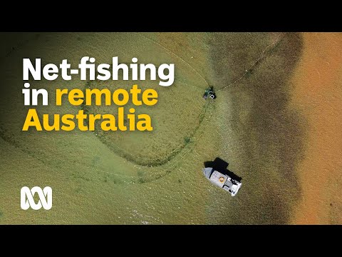 Commercial hand net fishing in remote Australia