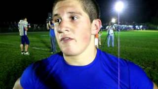 preview picture of video 'Millbrook football: Jimmy Ross helps Blazers to win'
