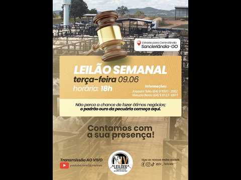 JV LEILÕES - AO VIVO  - 09/06/2026 / SANCLERLÂNDIA - GO