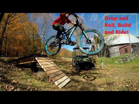 Building the North Shore Backyard Mountain Bike Drop and Roll Feature