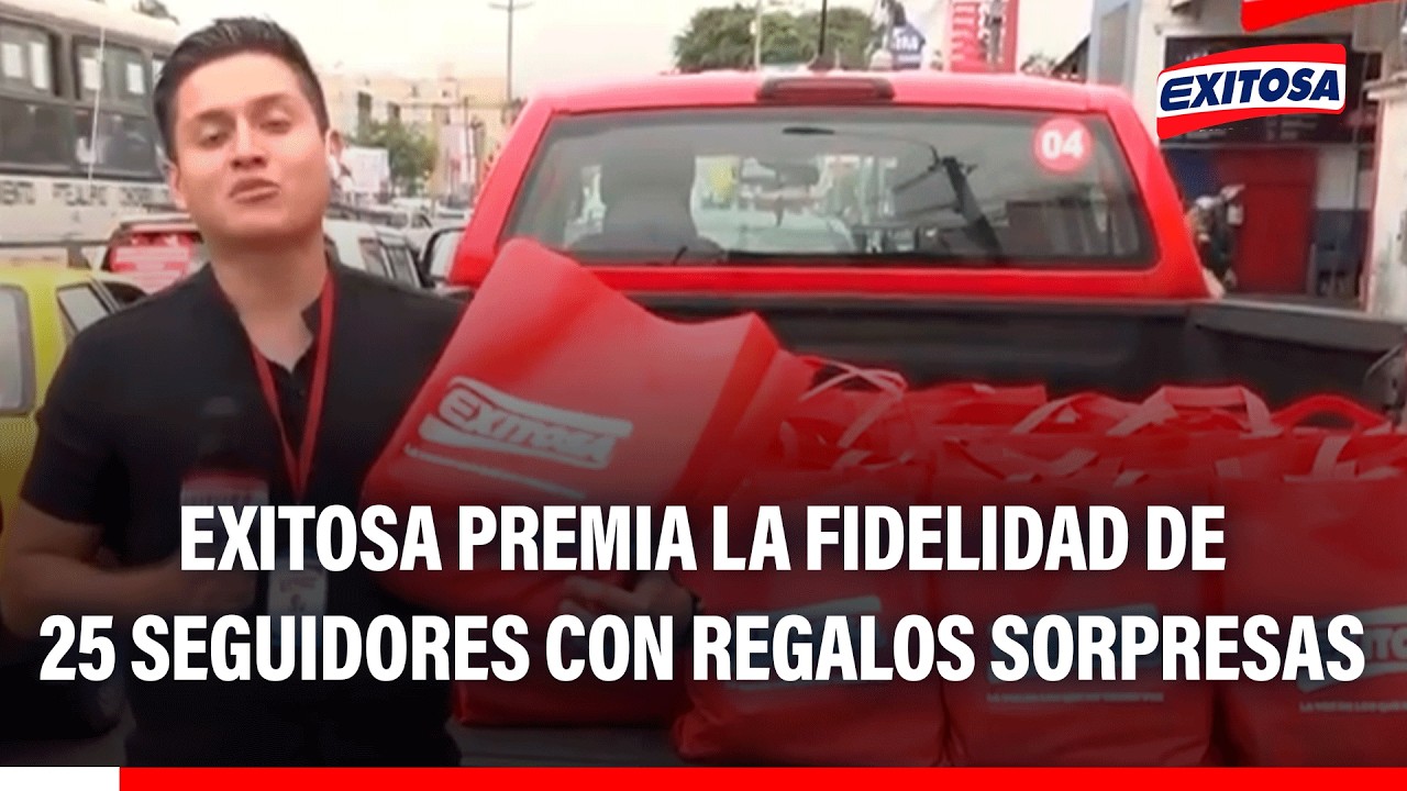 🔴🔵 Exitosa premia la fidelidad de 25 seguidores con regalos sorpresas