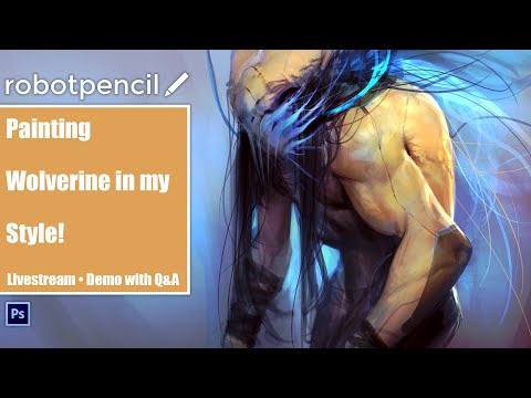 Robotpencil Stream 36 - Painting Wolverine in my Style!