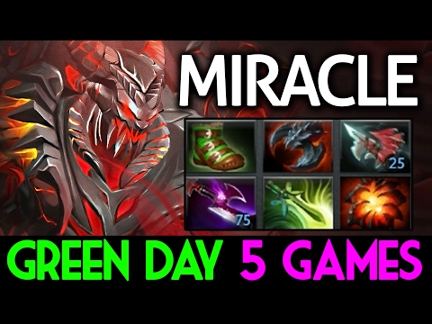 Miracle- DOTA 2 [Shadow Fiend] Green Day 5 Games