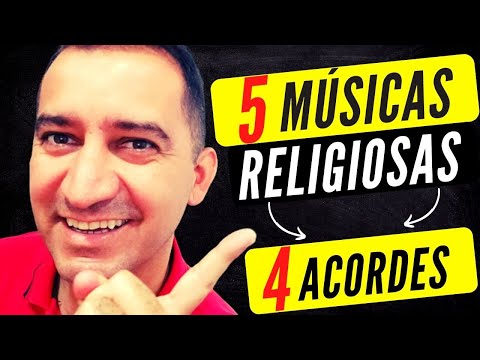 5 MÚSICAS RELIGIOSAS COM APENAS 4 ACORDES! AULA MUITO FÁCIL E SIMPLES NO TECLADO!