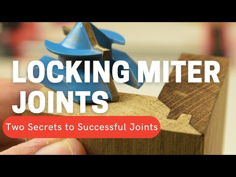 Locking Miter Joint 2 Secrets to Success with Lock Miter Bit.  Woodworking  technique tips tutorial