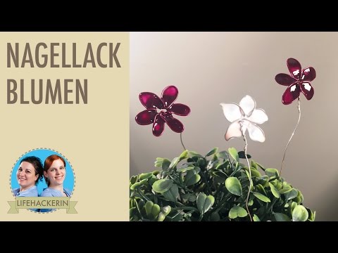 Nagellack Blumen selber machen | Blüten aus Draht und Nagellack