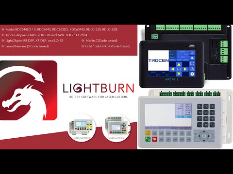 LightBurn лучшая программа для управления лазерными станками! Ruida AWC GRBL
