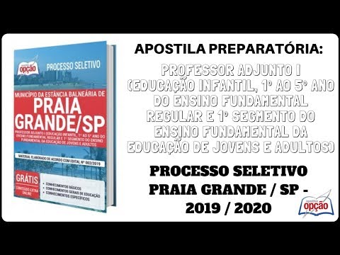 Apostila Professor Adjunto I - Processo Seletivo Prefeitura Praia Grande/SP - 2020 (Apostilas Opção)