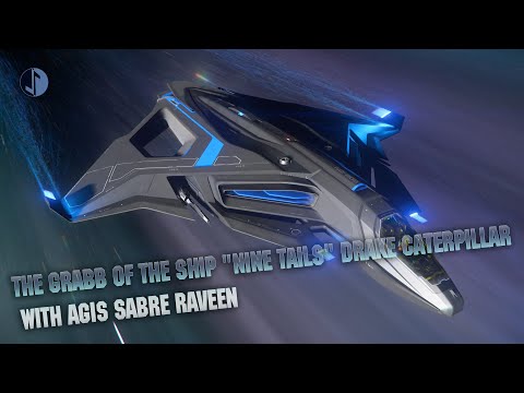 The grabb of the ship Nine Tails DRAKE Caterpillar with AGIS Sabre Raven