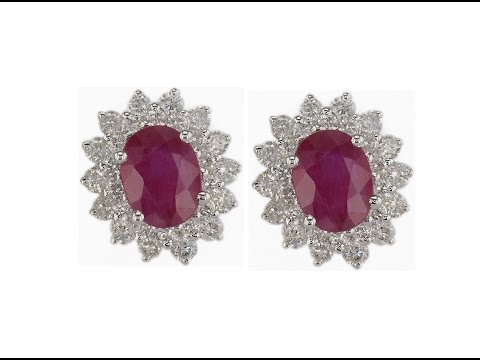 Ruby Diamond Earrings