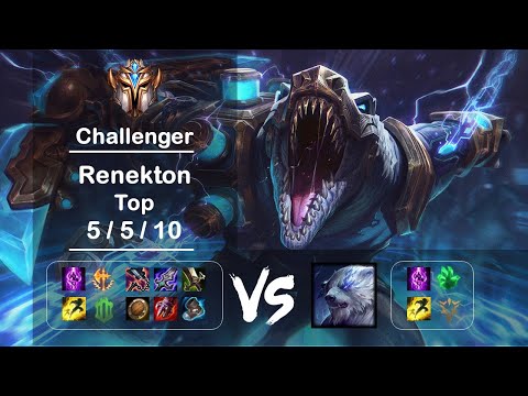 [4K] KR Challenger Top Renekton vs Volibear Ep.1402