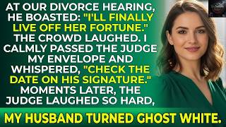 At Our Divorce Hearing, My Husband Boasted He’d Live Off My Fortune—Then the Judge Saw My Envelope