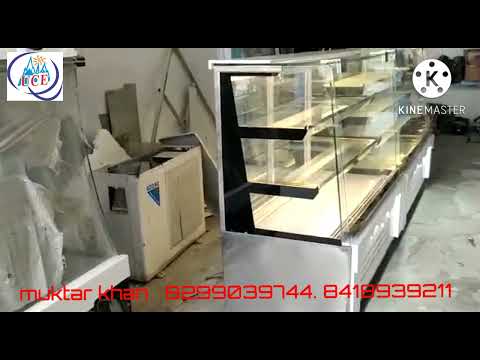 Open type corian bakery display counter