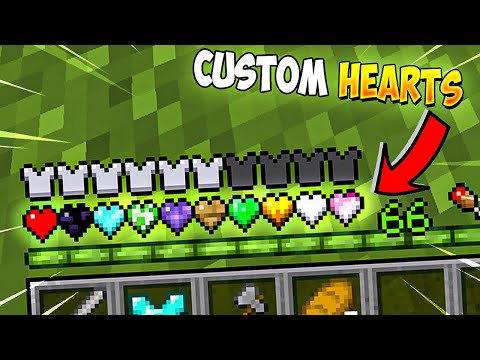 Minecraft, But There are CUSTOM HEARTS...