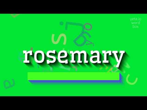 How to say "rosemary"! (High Quality Voices)