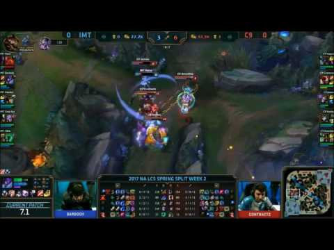 IMT vs C9 Highlights Game 1 NA LCS 2017 Spring W2D2 Immortals vs Cloud9