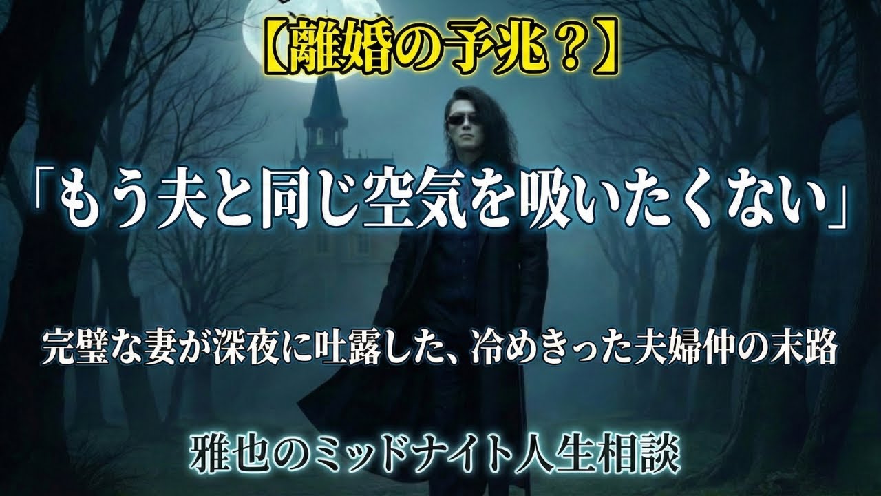 【離婚の予兆？】「もう夫と同じ空気を吸いたくない」完璧な妻が深夜に吐露した、冷めきった夫婦仲の末路
