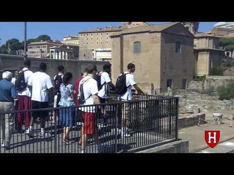 Harvard Men's Basketball Visits Ancient Rome