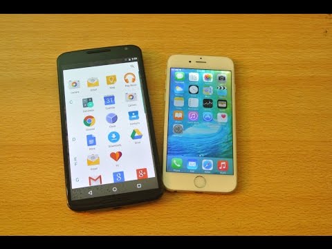iPhone 6 iOS 9 Beta 1 vs Nexus 6 Android M - Apps Opening Speed Test HD