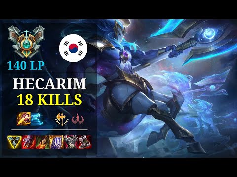 Hecarim Jungle vs Graves - 18 kills - 젱 글 KR Master (140 LP) Patch 11.4
