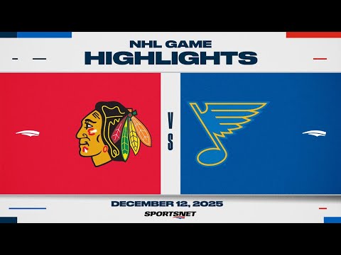 NHL Highlights | Blackhawks vs. Blues - December 12, 2025