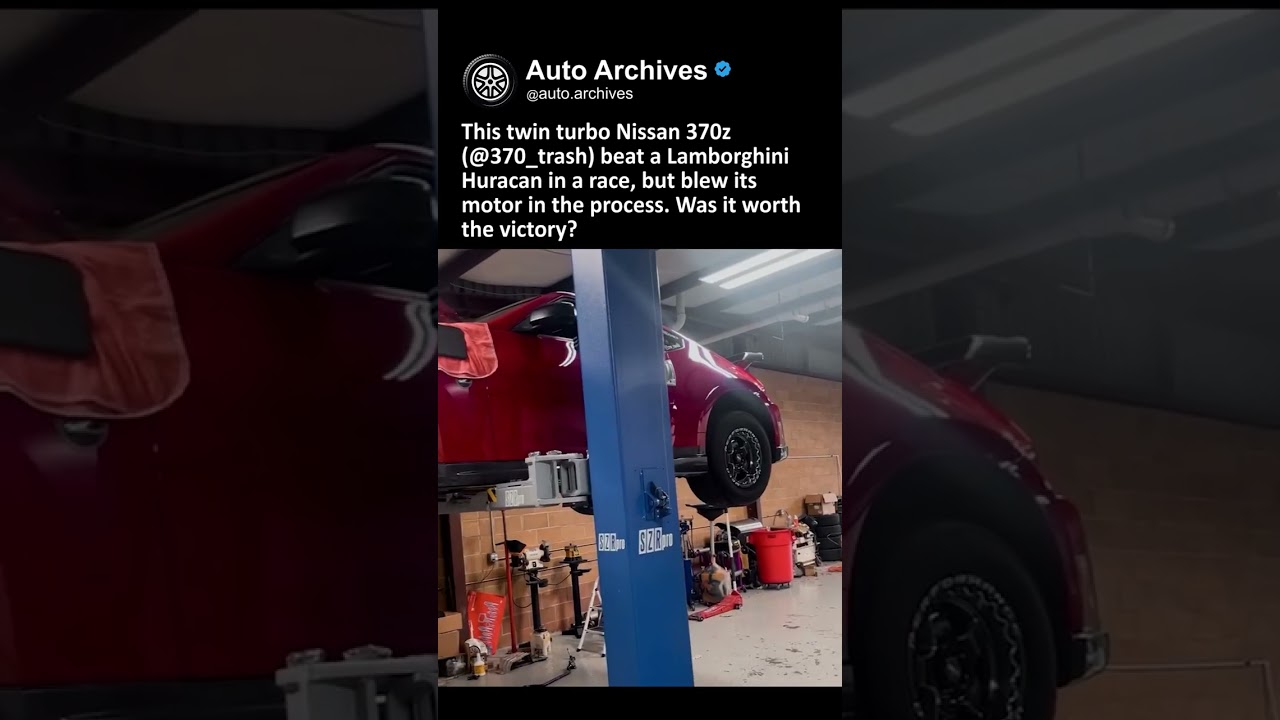 Twin turbo 370Z beats Huracan, but at what cost...