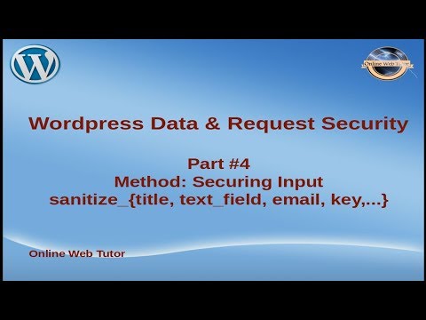 Wordpress Plugin Data Request Security 4 | Method Securing Input Sanitizing Input