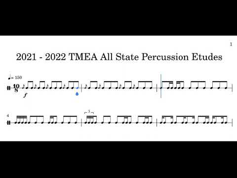 2021 - 2022 TMEA PERCUSSION ETUDES