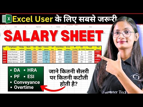 Salary Sheet in MS Excel | How to Create Salary Sheet with Formula? | Excel Tutorial for Beginners
