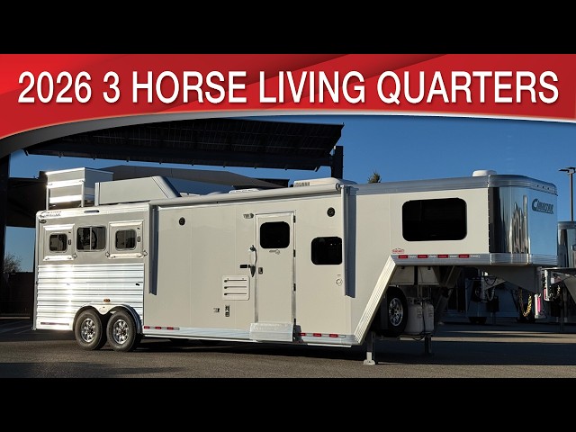 Preview image of 2026 Cimarron Norstar 3 Horse Living Quarters Pro Line XP By Outlaw youtube video