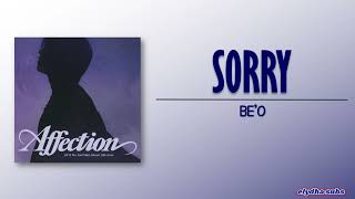 BE'O - SORRY [Rom|Eng Lyric]