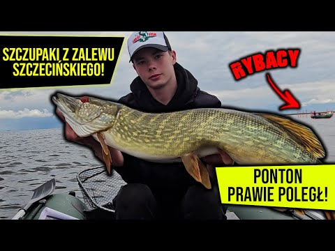 PIERWSZE SZCZUPAKI Z ZALEWU SZCZECIŃSKIEGO! | TEST KOLIBRI NA DUŻEJ FALI | #vlog41