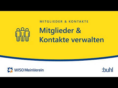 Mitglieder & Kontakte verwalten in WISO MeinVerein Web | Vereinssoftware | Tutorial (deutsch)
