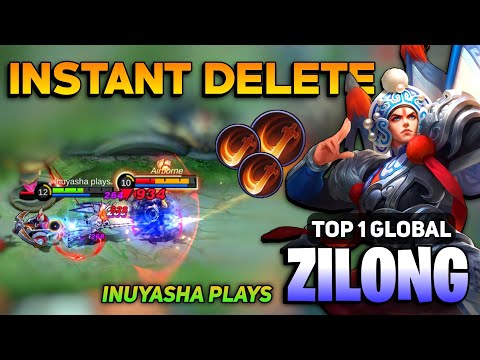 Offlane Zilong Amazing Rotation Gameplay [ Top 1 Global Zilong Best Build ] By Inuyasha Plays - MLBB